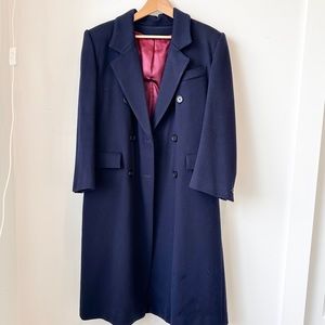 Women’s 100% wool Holt Renfrew navy coat